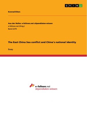 cover image of The East China Sea conflict and China's national identity